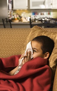 Boy Sneezing